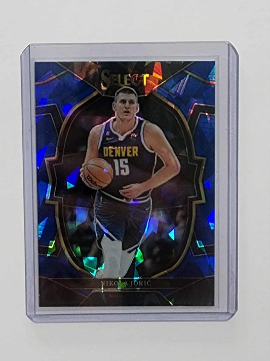 2022-23 Panini Select Nikola Jokic Retail Blue Cracked ICE Prizm #1