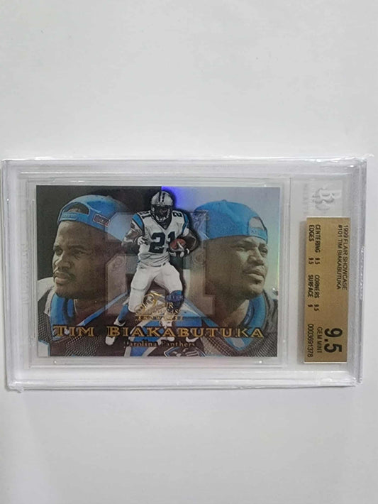 1999 Flair Showcase Football Card #101 Tim Biakabutuka Carolina Panthers SP bgs 9.5