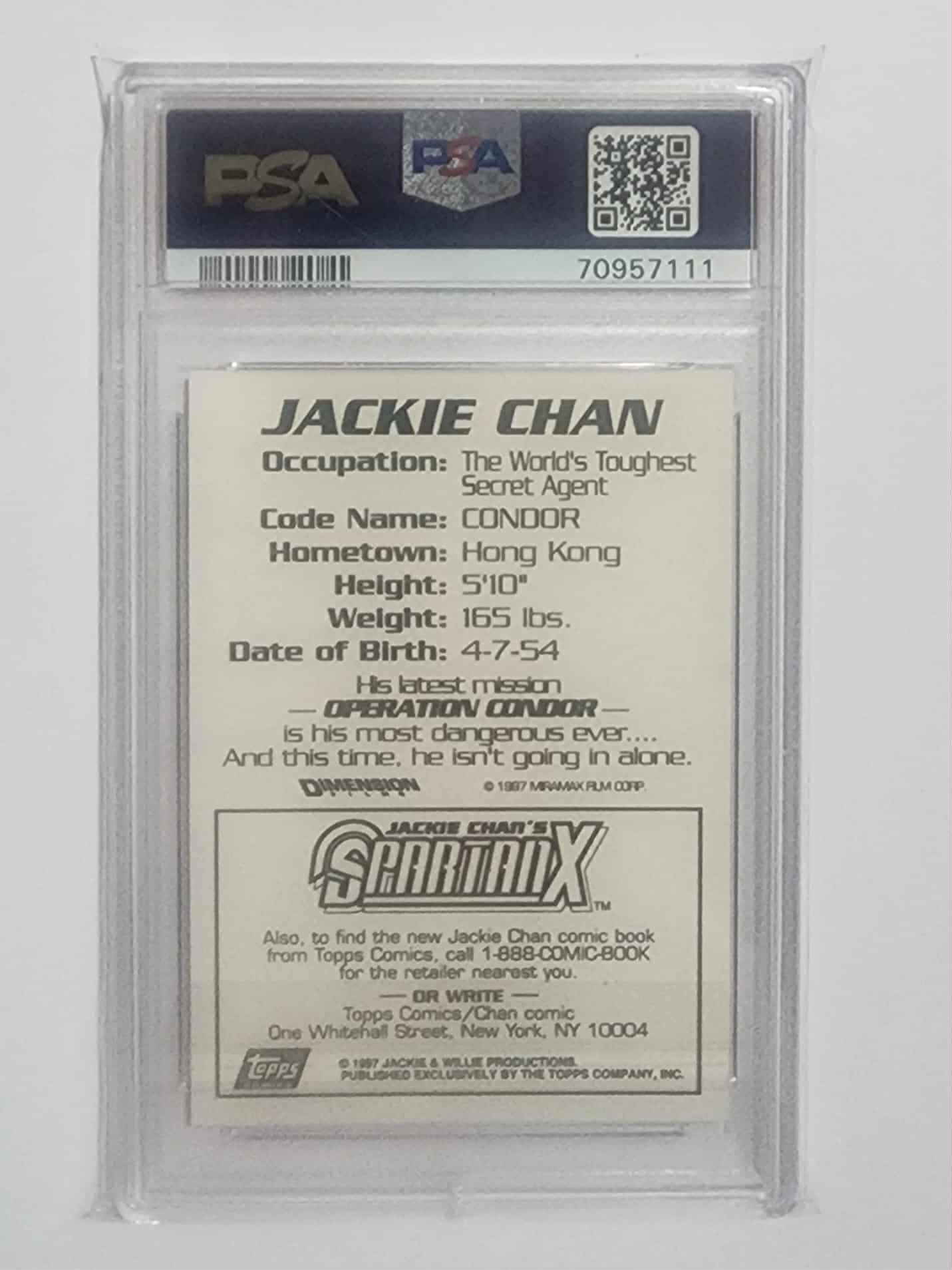1997 topps comics Jackie Chan operation condor PSA 8