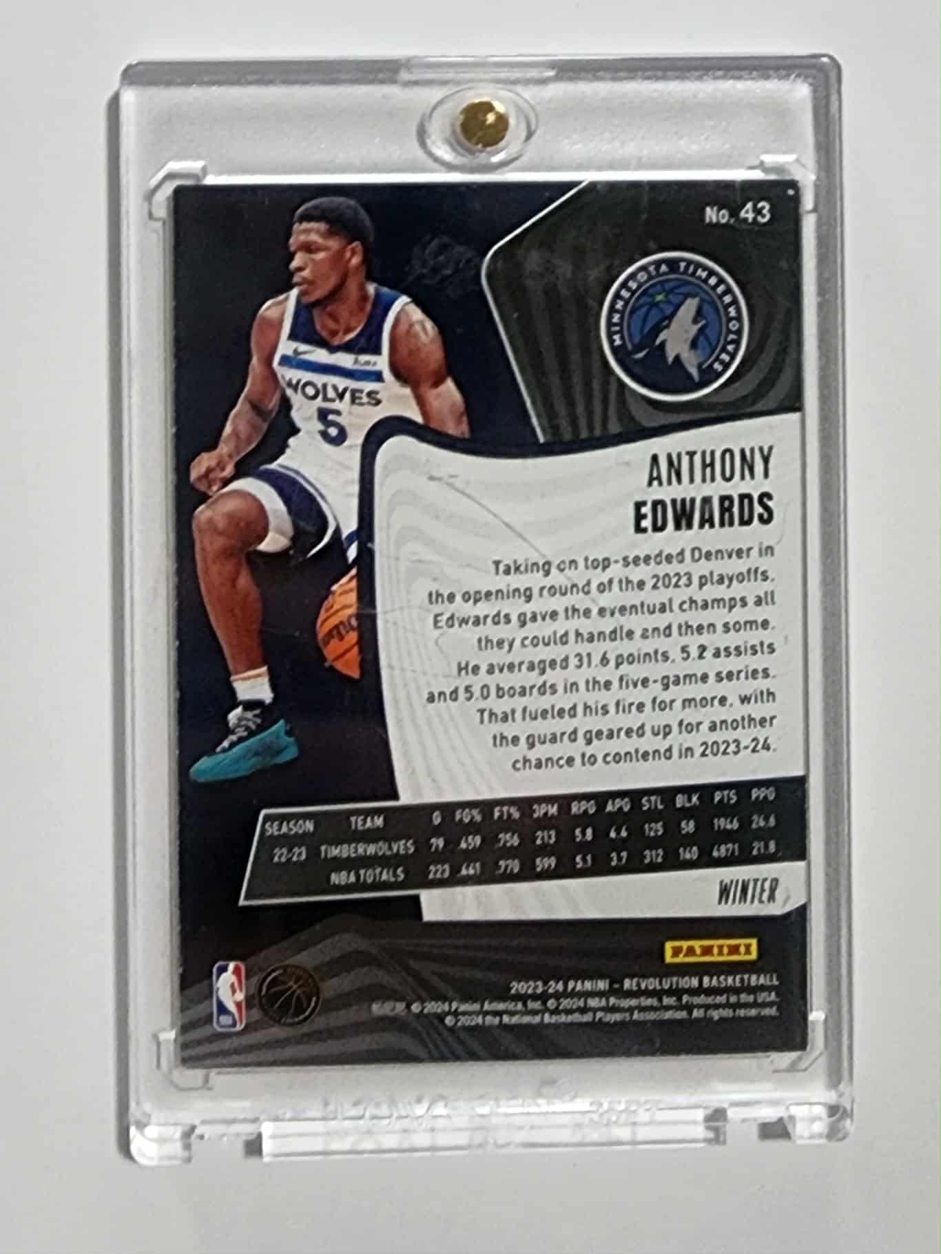 2023-24 Panini Revolution - Winter #43 Anthony Edwards