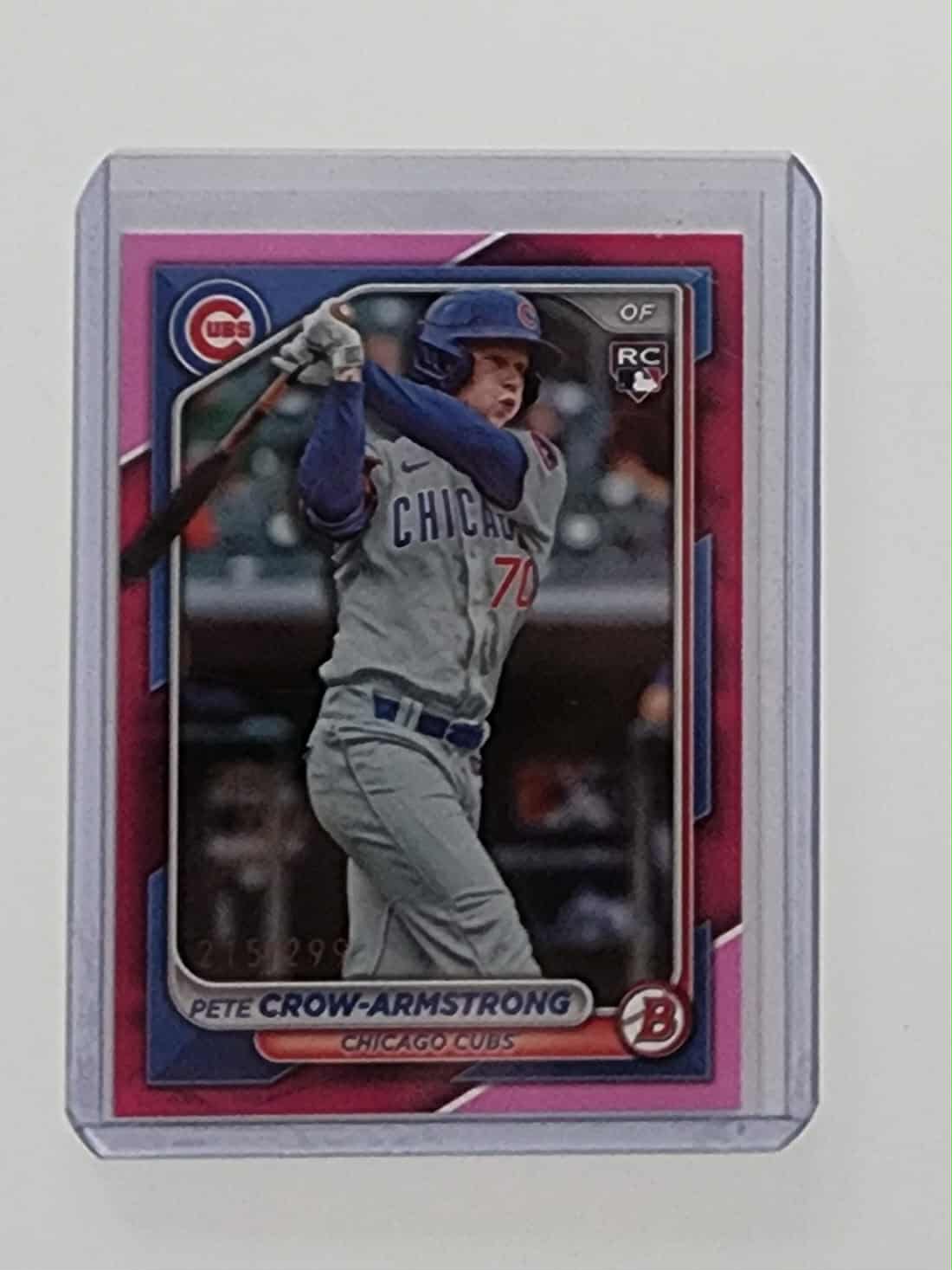 2024 Bowman Paper Fuchsia /299 #85 PETE CROW-ARMSTRONG CUBS RC