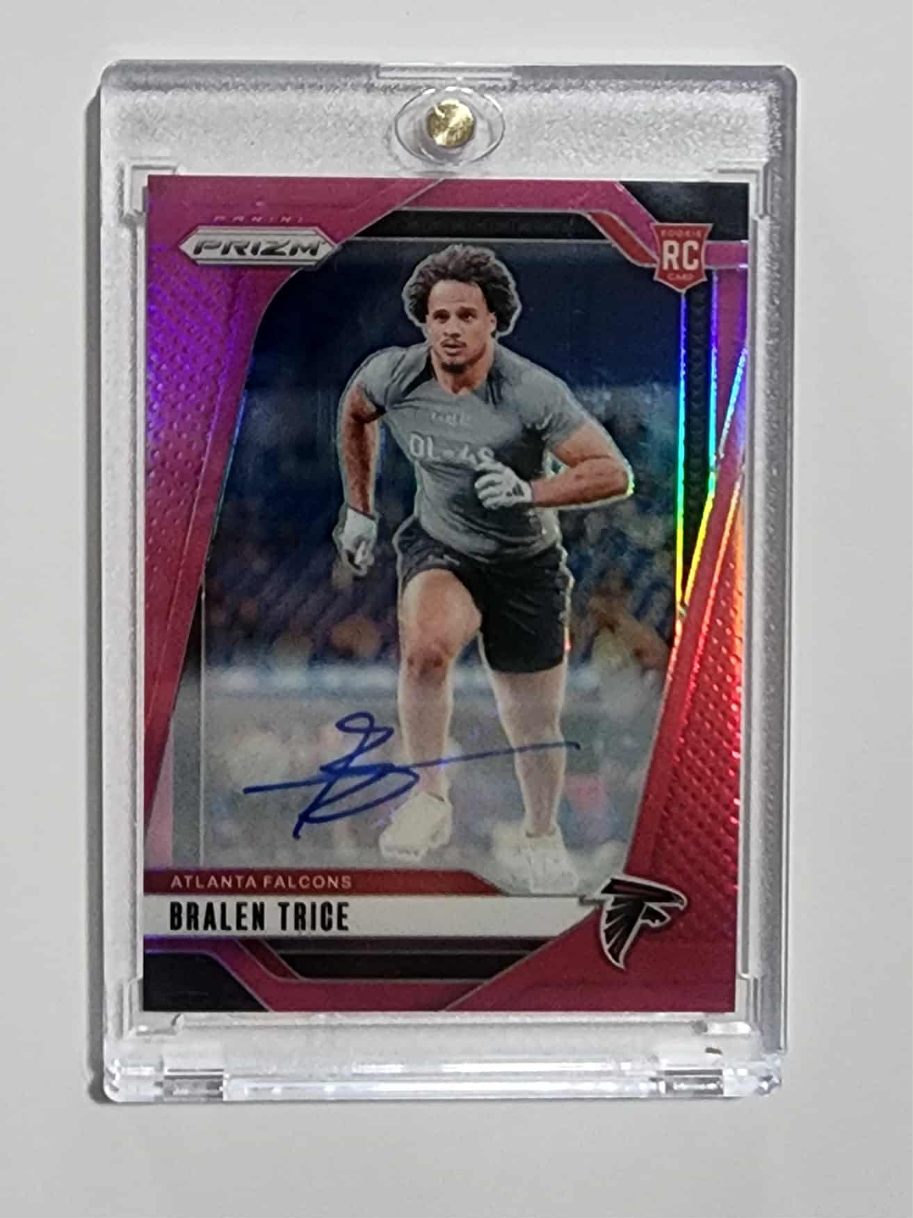2024 Panini Prizm Bralen Trice #312 Rookie RC Pink Prizm Rookie Auto ATL Falcons