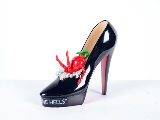 MICHAEL GODARD art sculpture Champagne Heels hand signed by artist