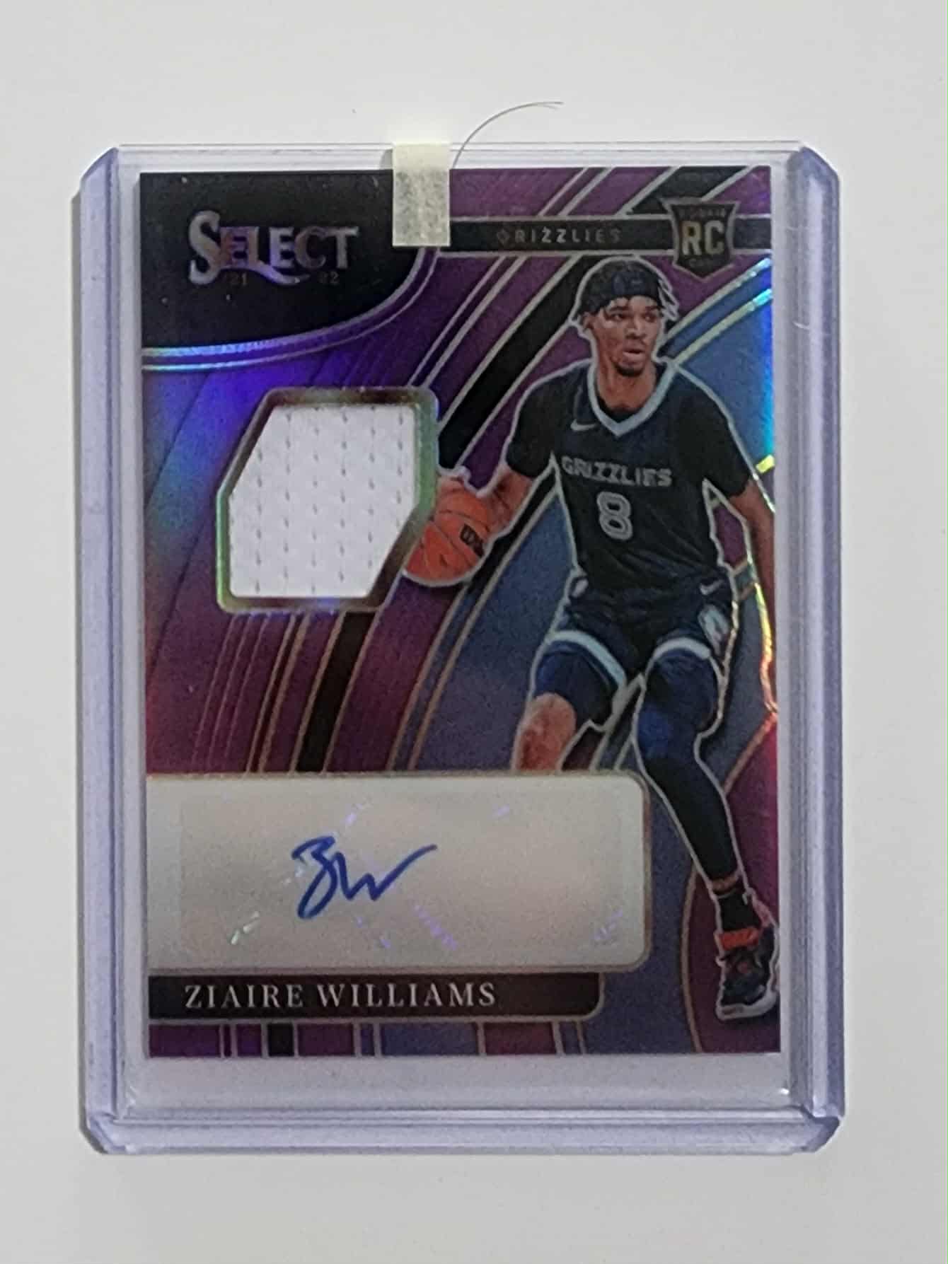 2021-22 Panini Select Rookie Jersey Purple Prizm /99 Ziaire Williams Auto RC