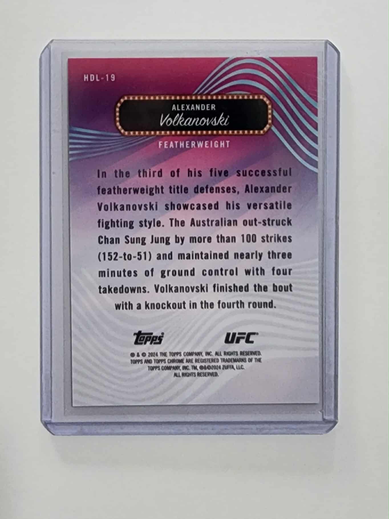 Alexander Volkanovski Headliners Black Refractor /25 - 2024 Topps Finest UFC