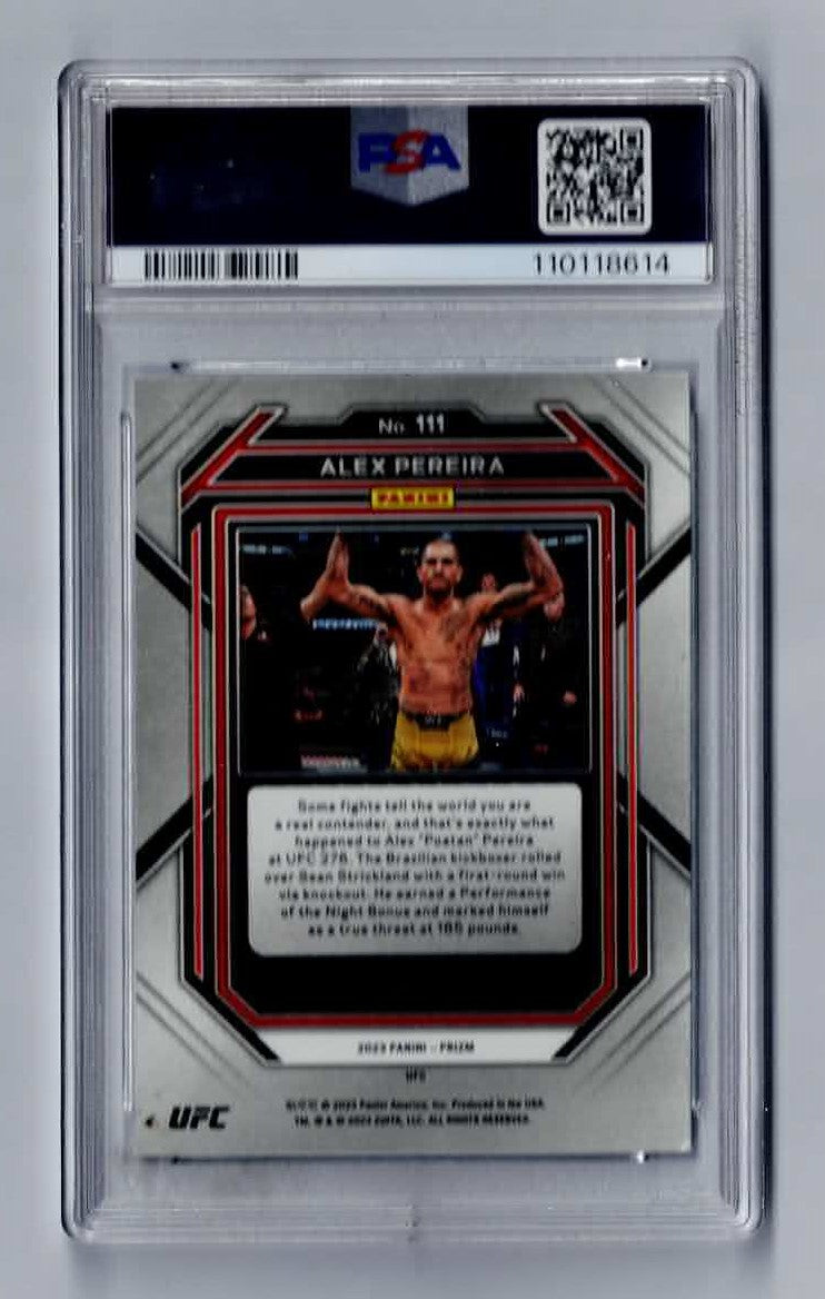 Alex Pereira Rookie Base Card 2023 Panini Prizm PSA 6