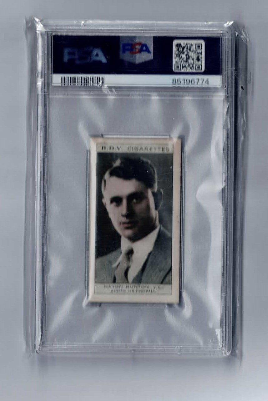 BDV 1933 Vintage Double Sided Card Cricket-Football - Don Bradman-Haydn Bunton PSA 4