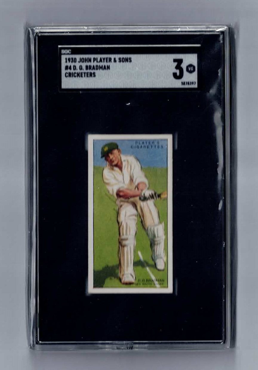 1930 SGC 3 D. G. DON BRADMAN JOHN PLAYER & SONS #4 CRICKETTERS CRICKET G5348
