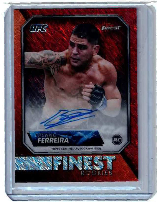 Brunno Ferreira Rookie Auto Red Shimmer Refractor - 2024 Topps Finest UFC RFA-BF