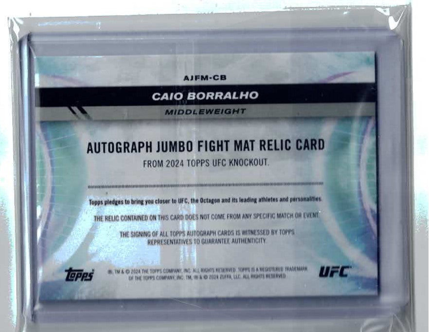 2024 Topps UFC Caio Borralho Autograph Jumbo Mat Relic 075/199