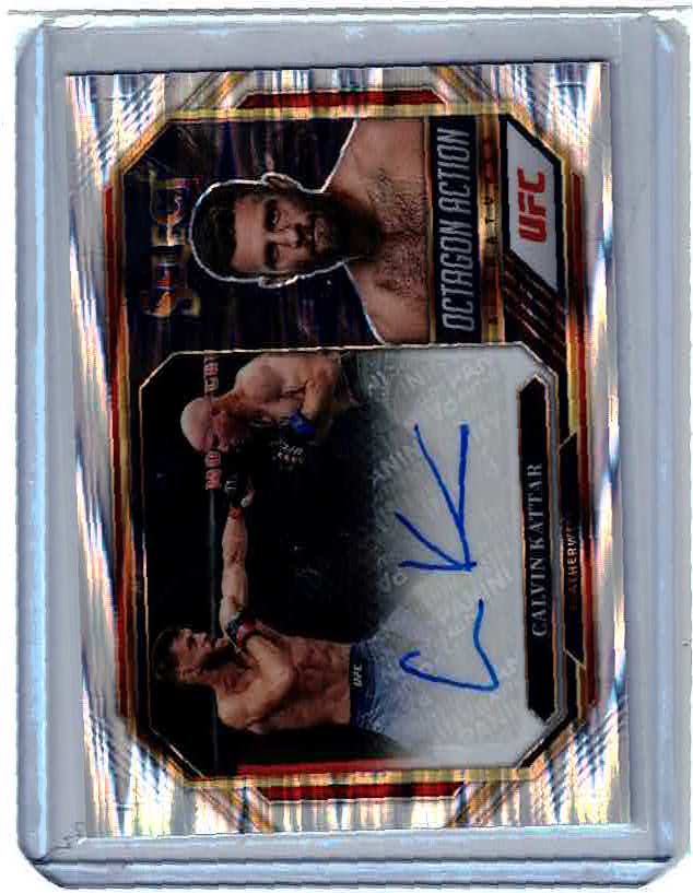 2023 Select UFC Octagon Action Signatures #OACKT Calvin Kattar Auto