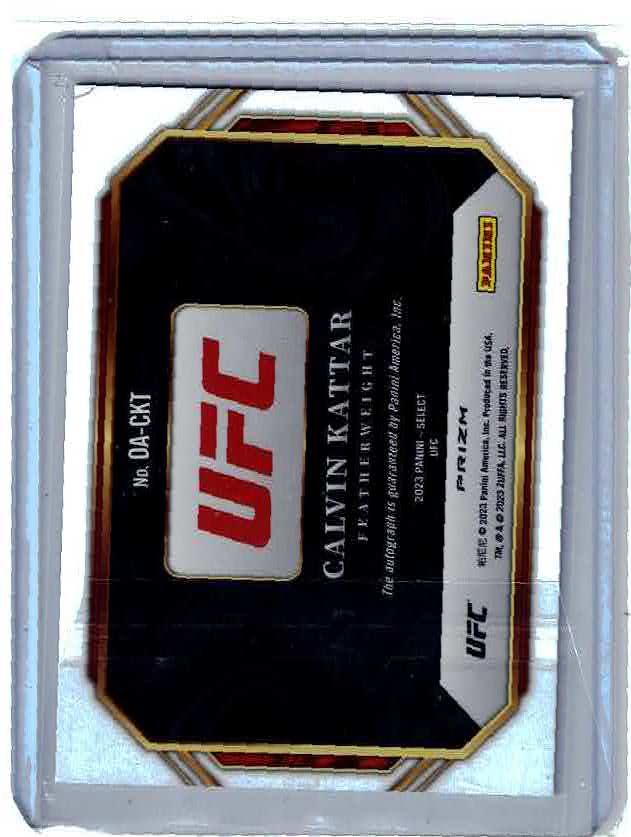 2023 Select UFC Octagon Action Signatures #OACKT Calvin Kattar Auto