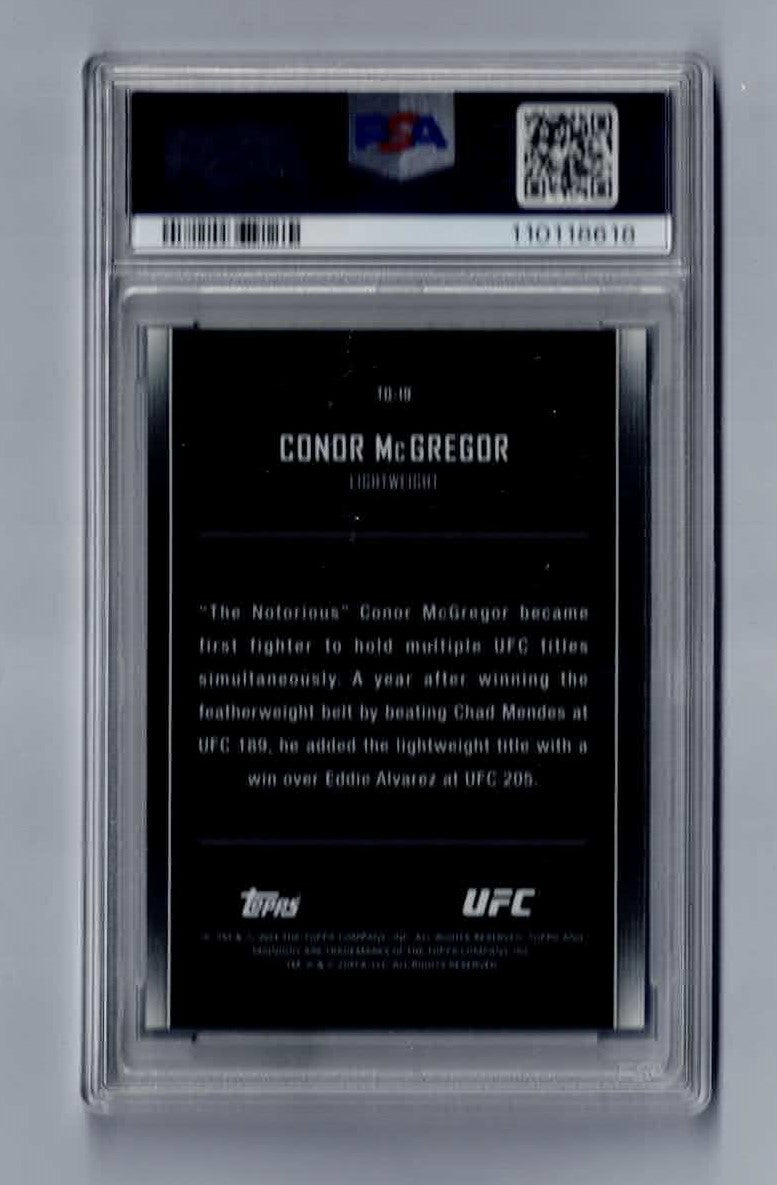 2024 Topps Midnight Conor McGregor "Notorious" One and Only Insert SP PSA 9