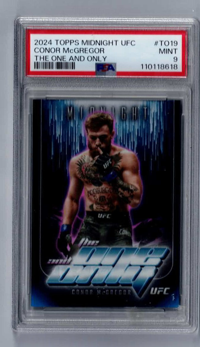 2024 Topps Midnight Conor McGregor "Notorious" One and Only Insert SP PSA 9