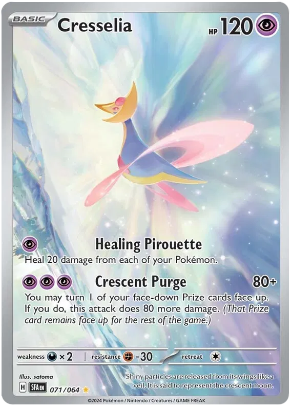 Cresselia 071/064 Illustration Rare Shrouded Fable Pokemon Card TCG NM