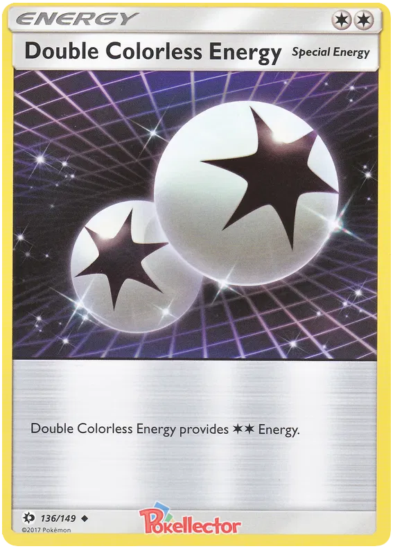 Double Colorless Energy 136/149 Reverse Holo Sun & Moon Pokemon Card NM