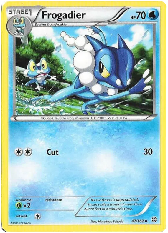Pokemon - Frogadier - 47/162 - Uncommon - Reverse Holo - XY - BREAKthrough - NM
