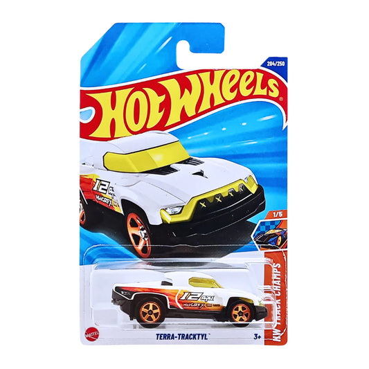 Hot Wheels Terra-Tracktyl White #204 204/250 - 2025 HW Track Champs