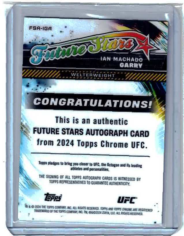 Ian Machado Garry 2024 Topps Chrome UFC Future Stars Auto Autograph #FSA-IGA