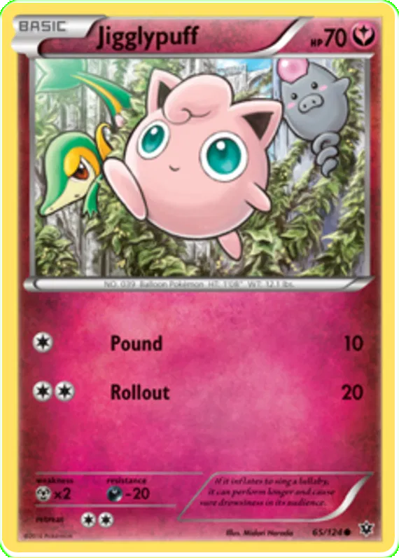 Jigglypuff 65/124 Common - Pokemon TCG XY-Fates Collide - Reverse Holo (NM)