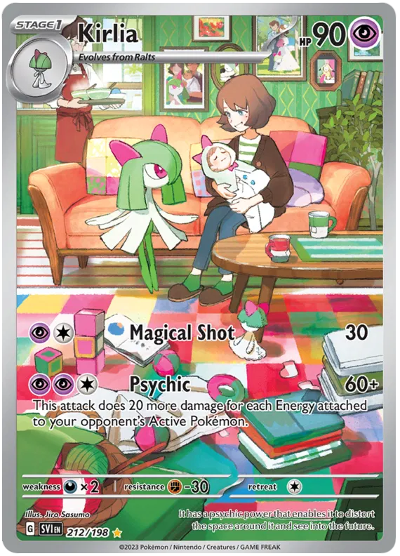 Kirlia - 212/198 - Illustration Rare - Scarlet & Violet Base - Pokemon - NM/M