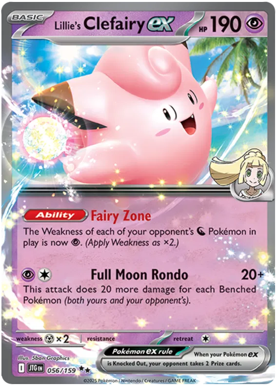 Lillie's Clefairy ex - 056/159 - Double Rare - Journey Together - Pokemon - NM/M