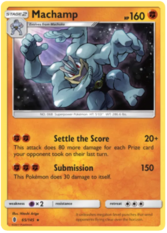 Machamp Holo 65/145 Guardians Rising Pokemon NM/M