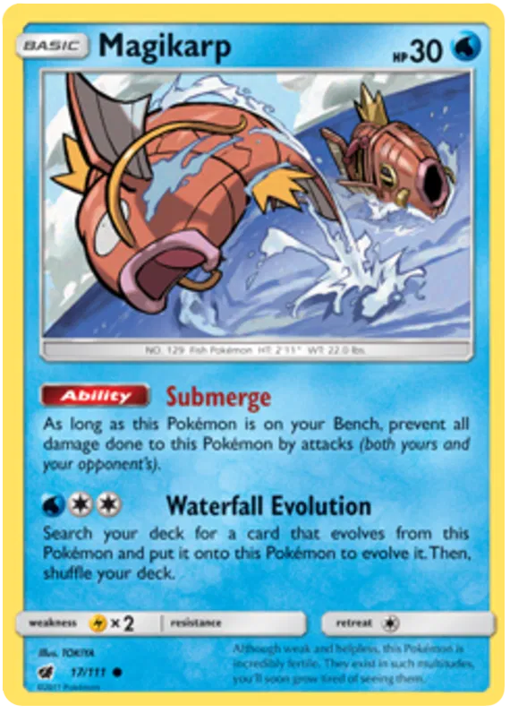 Pokemon TCG Cards Magikarp 17/111 Crimson Invasion Reverse Holo NM