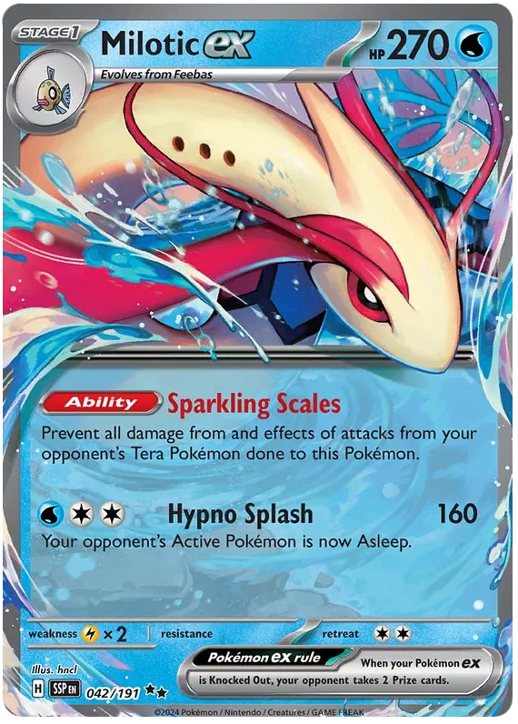 Milotic ex 042/191 Surging Sparks SSP Pokemon Card NM