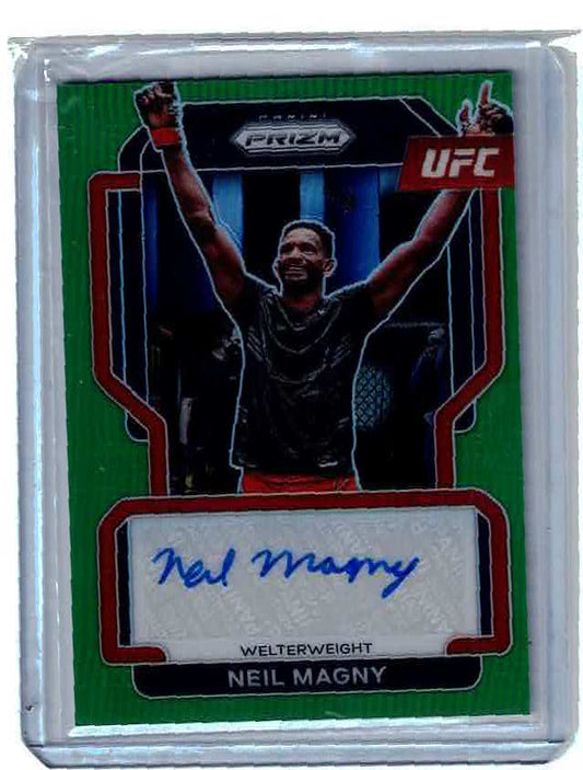 2022 PRIZM UFC NEIL MAGNY GREEN Prizm Auto #SG-NMJ