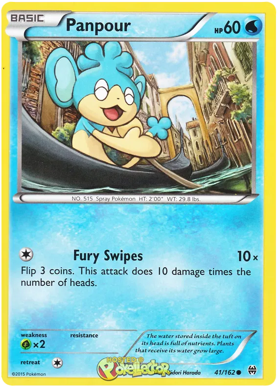 Panpour 41/162 Reverse Holo BreakThrough Pokemon NM/M