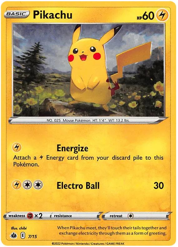 Pikachu 7/15 Holo McDonalds 2022 Pokemon Card NM