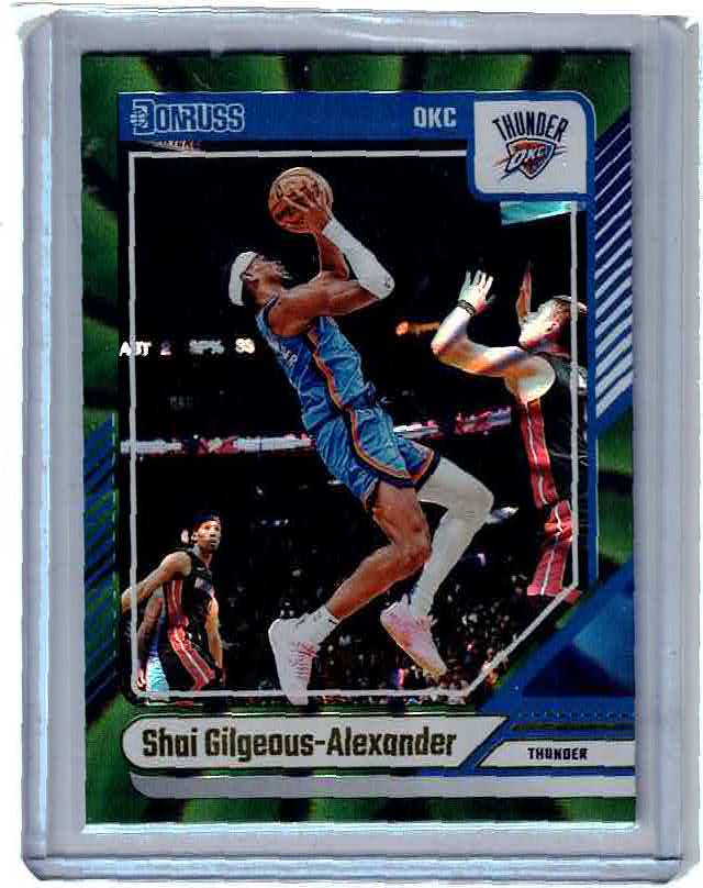 2024-25 Donruss Shai Gilgeous-Alexander #123 Green Laser OKC Thunder SGA(C)