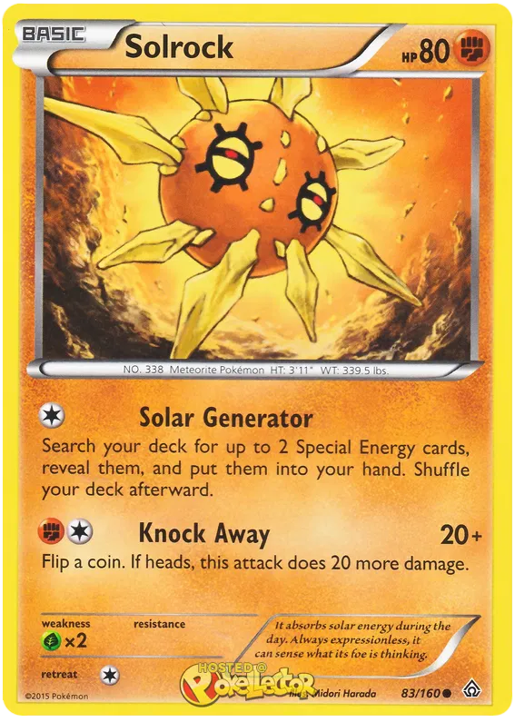 XY - Primal Clash #83/160 Solrock - Reverse Holo - Pokemon TCG NM/M