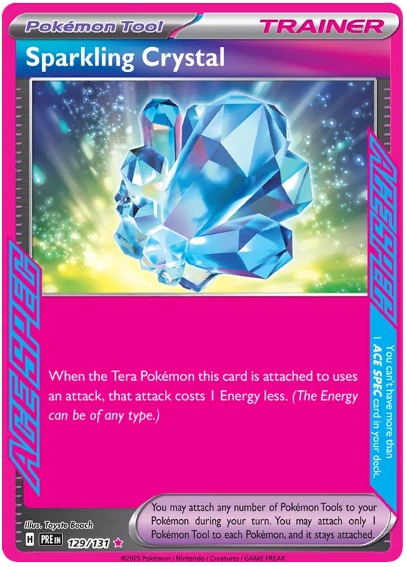 Sparkling Crystal - 129/131 - Holo - Prismatic Evolutions - Pokemon Card - NM/M