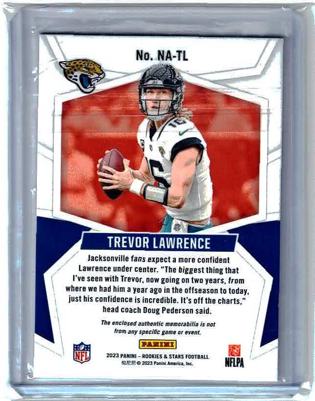 2023 Panini Rookies & Stars Trevor Lawrence NFL Authentic Patch #NA-TL Jaguars