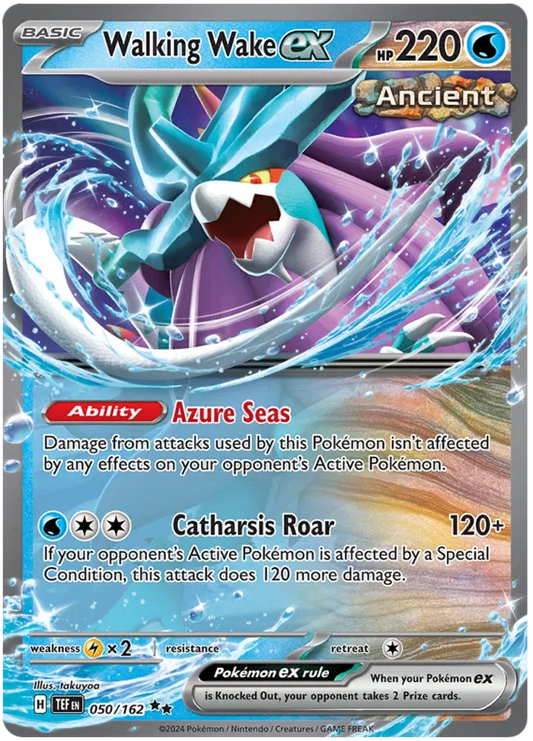 Walking Wake ex - 050/162 - Double Rare - Temporal Forces - Pokemon Card - NM/M