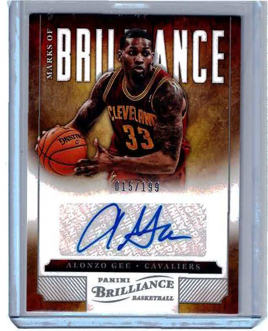 2012-13 Panini Brilliance Marks of Brilliance /199 Alonzo Gee #92 Auto