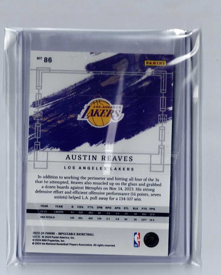 2023-24 Panini Impeccable International Austin Reaves #86