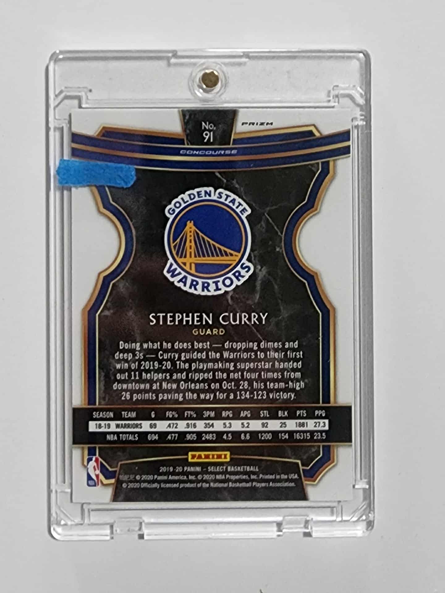 Stephen Curry 2019 Panini Select Red Wave #91 Concourse