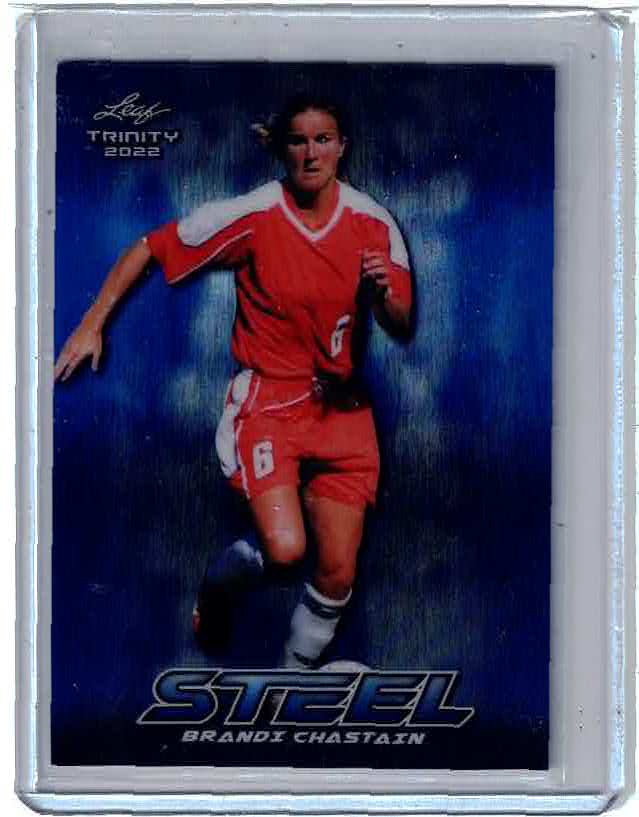 2022 Leaf Trinity Steel Blue Prismatic 8/15 Brandi Chastain #TSB-7