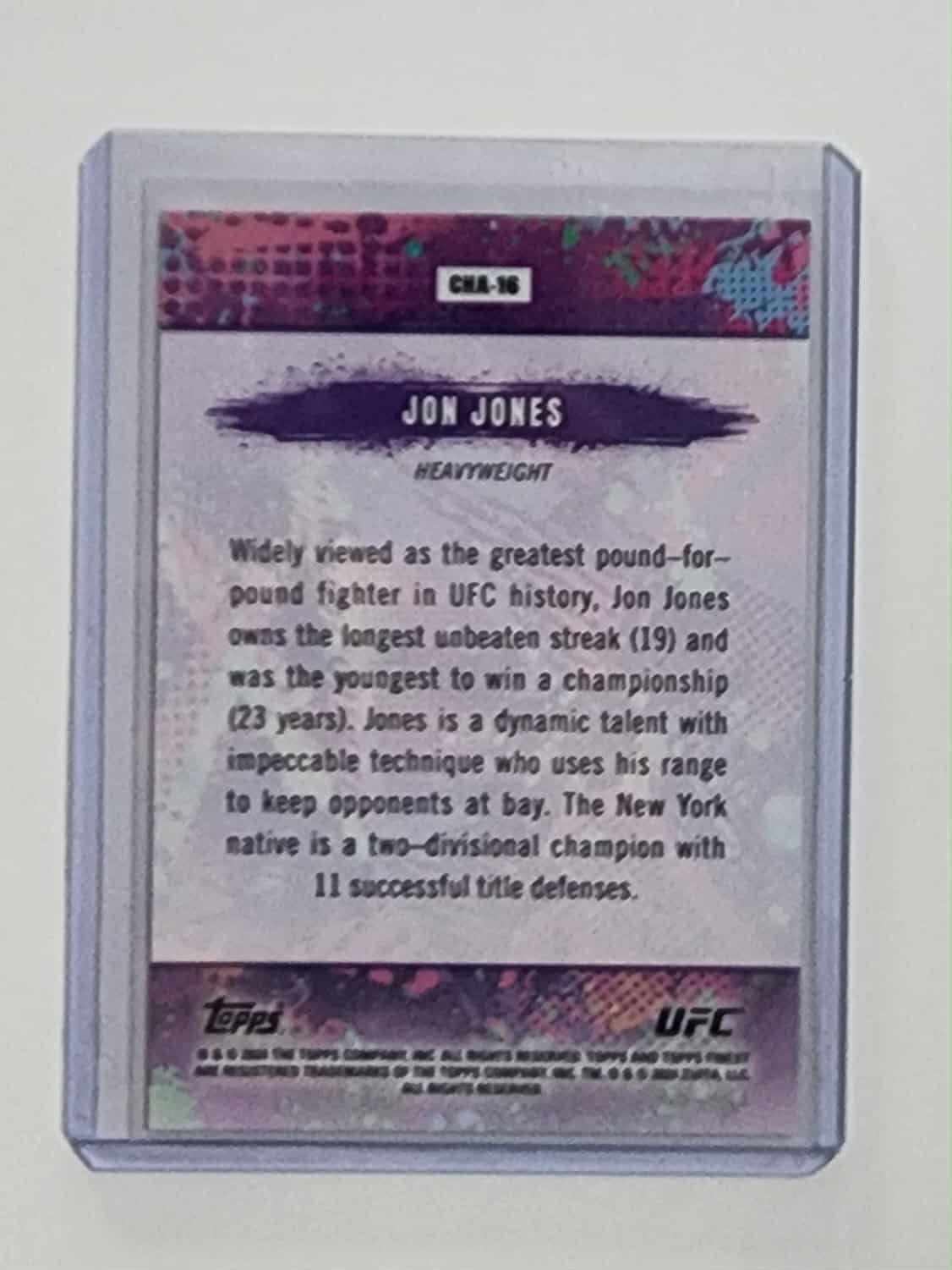 2024 Topps Finest UFC Chaos RED Shimmer /75 Jon Jones #CHA-16