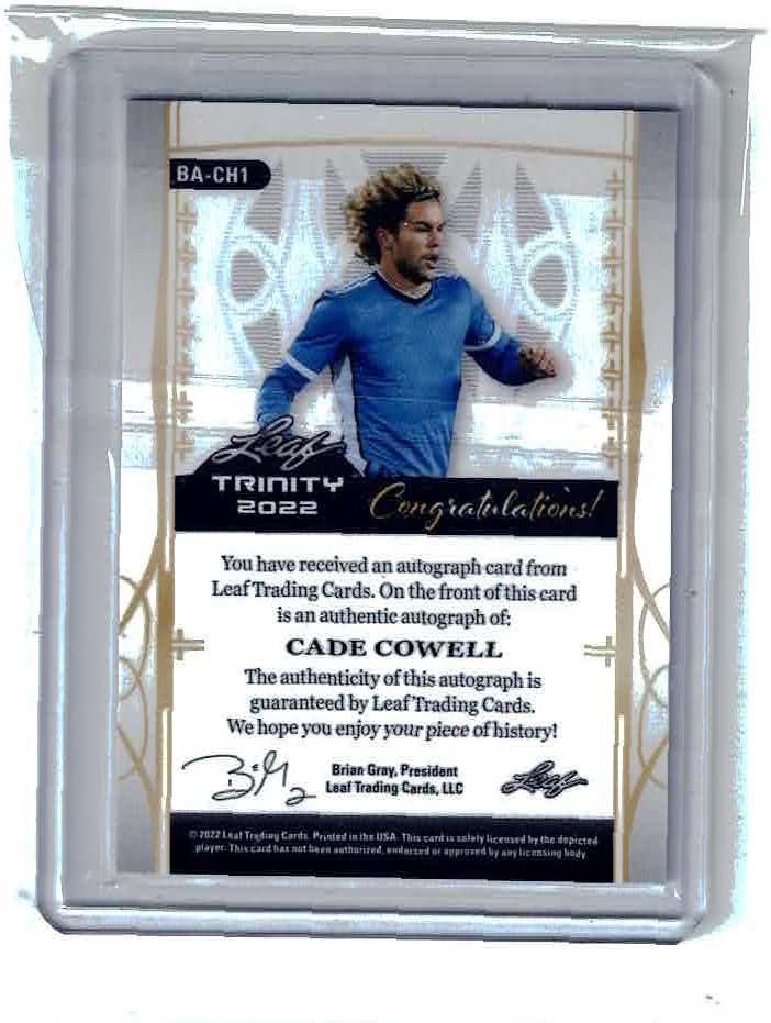 2022 Cade Cowell Leaf Trinity Auto #’d 15/25 BA-CH1 CLEAR