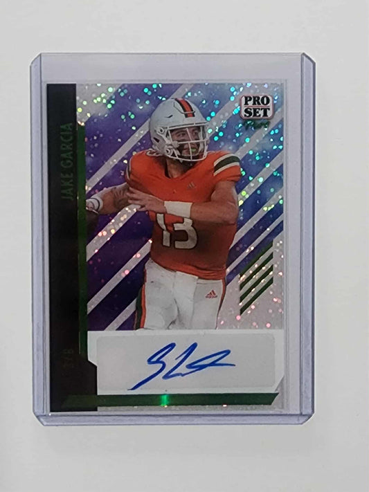 2024 Leaf Pro Set Pure Jake Garcia Autograph Green Spectrum #'rd /8 - Miami