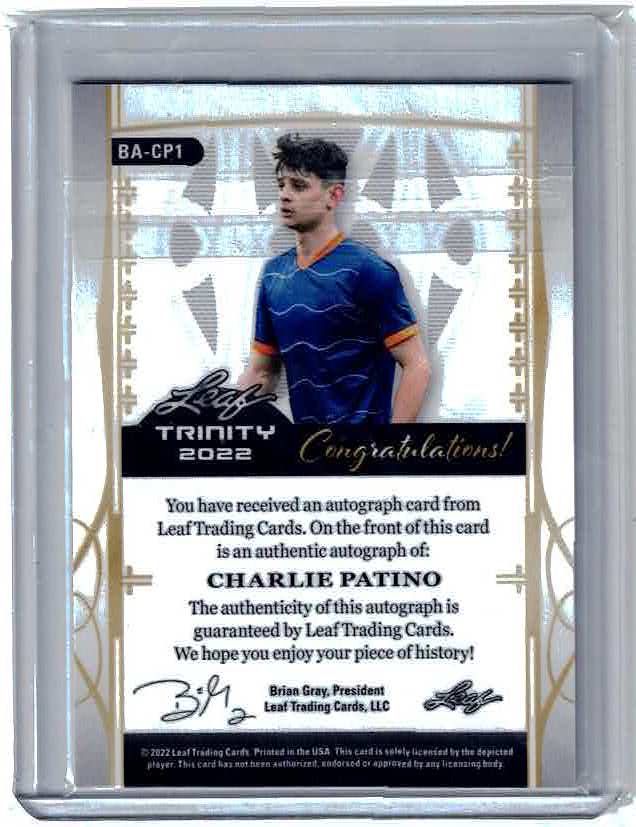 2022 Leaf Trinity Platinum Spectrum 12/25 Charlie Patino #BA-CP1 Auto