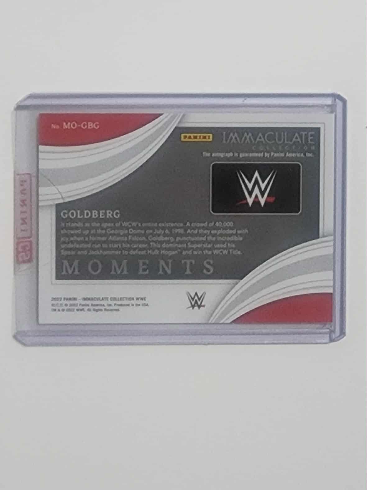 2022 panini immaculate goldberg moments auto /75 #MO-GBG