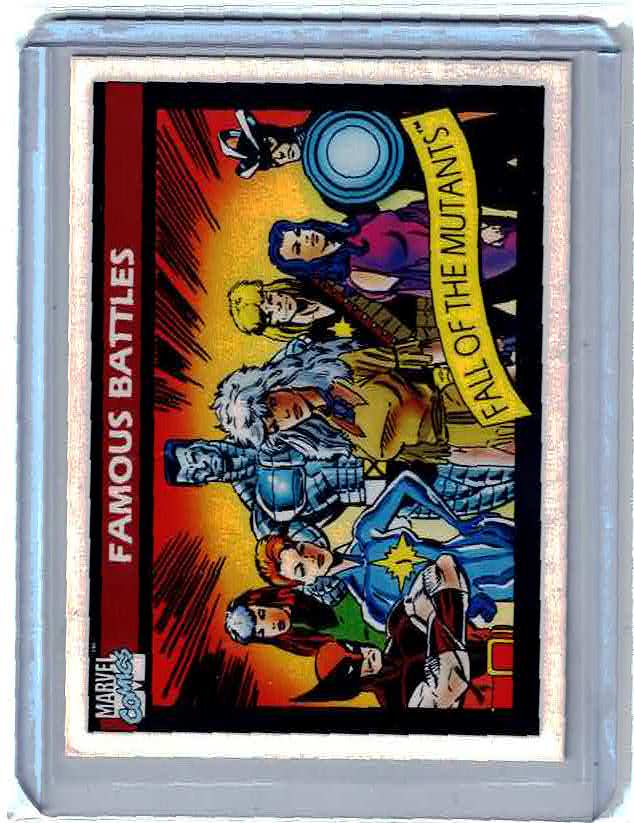 1990 Marvel Comics Famous Battles Trading Card #102 Fall Of The Mutants