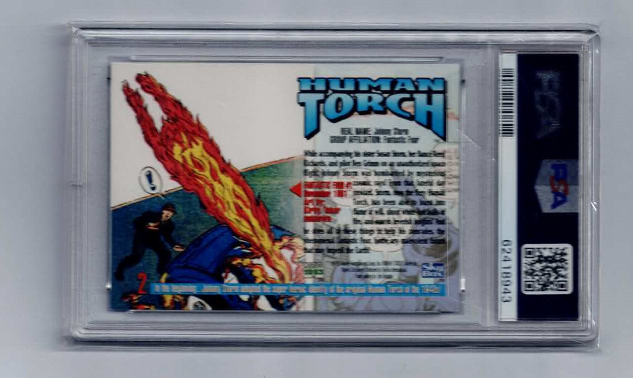 1993 Marvel Masterpieces Human Torch #2 PSA 10 GEM MINT Fantastic Four