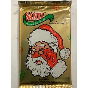 1995 Santa Around The World 1 Pack Of 8 Collector Cards Foil Inserts Christmas
