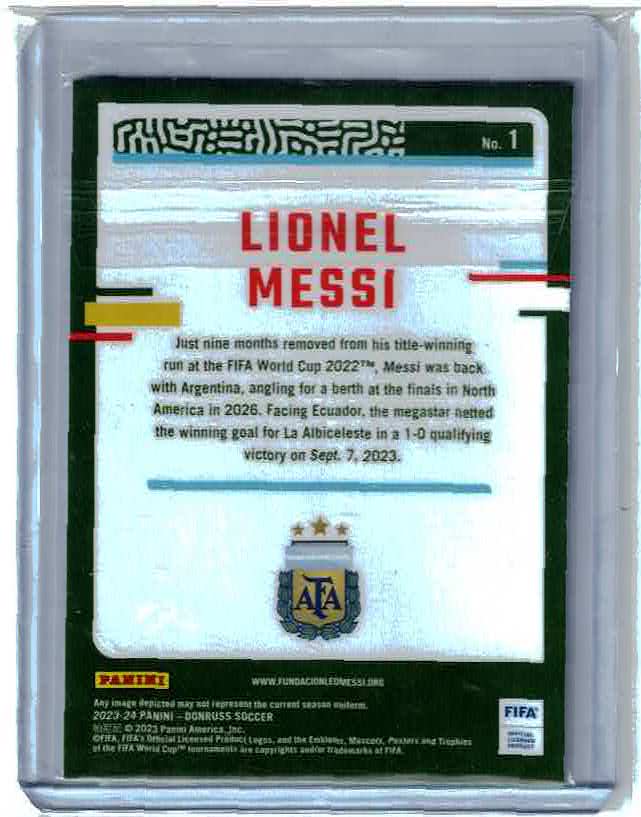 2023-24 Panini Donruss Lionel Messi Argentina π¦π· Soccer Card No 1